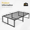 Garvee Twin/Full/Queen Metal Bed Frame - 14" Platform w/3-in-1 Steel Support, No Box Spring Needed, Easy Assembly, Black - 2 of 4