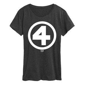 Women's - Marvel - Fantastic 4 Logo White Short Sleeve Graphic T-Shirt - 1 of 4