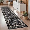 Washable Modern Printed Rug Non Slip Low Pile Rug Soft Floral Throw Floor Cover Foldable Indoor Carpet for Living Room Bedroom Playroom Nursery - 2 of 4