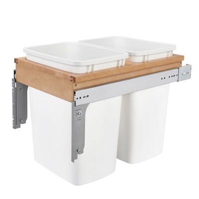 Rev-A-Shelf Double Top Mount Pull Out Kitchen Waste Trash Container Bin