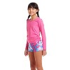 Andy & Evan  Kids  Pink Rashguard and Floral Print Shorts Set - 3 of 4