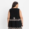 Women's Embroidered Linen Vest - Future Collective Black - 2 of 3
