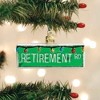 Old World Christmas 1.0 Inch Happy Retirement Ornament Retire Sign Tree Ornaments - 3 of 3