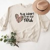 Simply Sage Market Women's Graphic Sweatshirt My Heart Is One The Field Leopard - 3 of 3