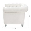 GDFStudio Wright Button-Tufted Upholstered 38" W Chesterfield Single Sofa with Nailhead Trim - 4 of 4