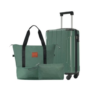 Summit Adventure 3-Piece Hardshell Carry-On Suitcase With Tote And Toiletry Bag - 1 of 4