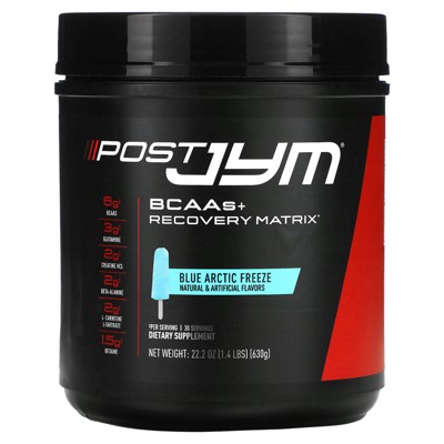 JYM Supplement Science Post JYM, BCAAs + Recovery Matrix, Blue Artic Freeze, 1.4 lbs (630 g)