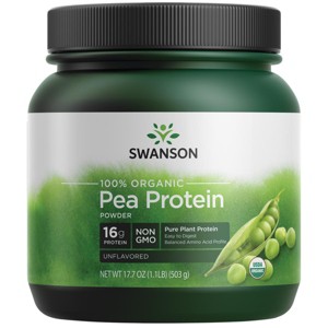 Swanson 100% Certified Organic Pea Protein Powder Non-gmo 1.1 lb. - 1 of 2