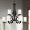 Minka Lavery Sand Coal Chandelier 31 1/2" Wide Modern Clear Outer White Inner Glass Shade 9-Light Fixture for Dining Room House - 2 of 3