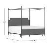 Mcarthur Metal and Upholstered Canopy Bed Matte Black/Gray Fabric - Hillsdale Furniture - 3 of 4