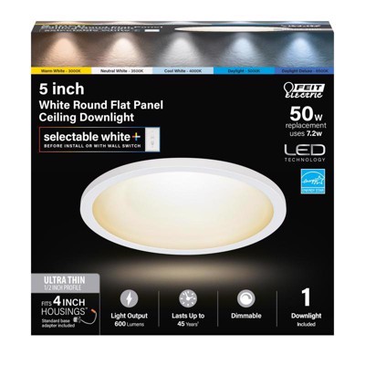 Feit Electric 9.5-inch Under Cabinet LED Light - Slim Flat Panel, White Finish