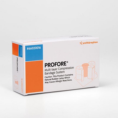 1973310 PT# 66020016 Bandage Profore High Compression/Wrap Latex Adh 4" 4-Layer 8/Ca Made by Smith & Nephew Wound Care