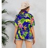 HAPPY BAY Button Down Shirt for Women Short Sleeve Hawaiian Tops Vacation Button Up Summer Beach Party Dress Shirts Colorful for Women - 2 of 4