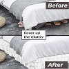 Legacy Decor Tiered Bed Skirt - 100% Brushed Microfiber, 14" Drop, Ruffled Dust Ruffle