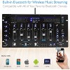 Pyle 6-Channel Bluetooth DJ Mixer – 19" 5U Rack Mount, Digital LED Controls, 10-Band EQ, 2 Phono, 8 Line, and 2 Mic Inputs - 4 of 4