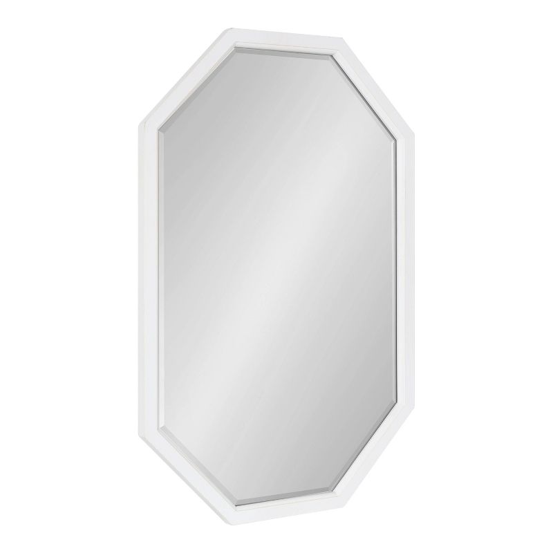 24&#34; x 36&#34; Hogan Framed Octagon Decorative Wall Mirror White - Kate &#38; Laurel All Things Decor, 1 of 8