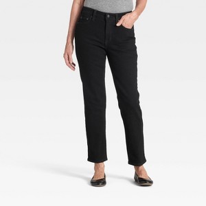 Women's Mid-Rise 80's Slim Straight Ankle Jeans - Universal Thread™ - 1 of 3