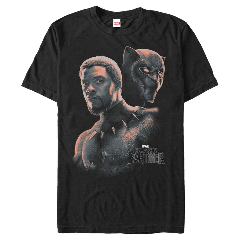 Men's Marvel Black Panther 2018 Unmasked Hero T-Shirt, 1 of 5