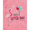 Memoi Women's "Happy Bird-Day" Cozy Sock & Gift Bag Set Pink One Size - 3 of 4