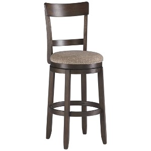 Set of 2 Drewing Tall Upholstered Swivel Barstool Brown - Signature Design by Ashley