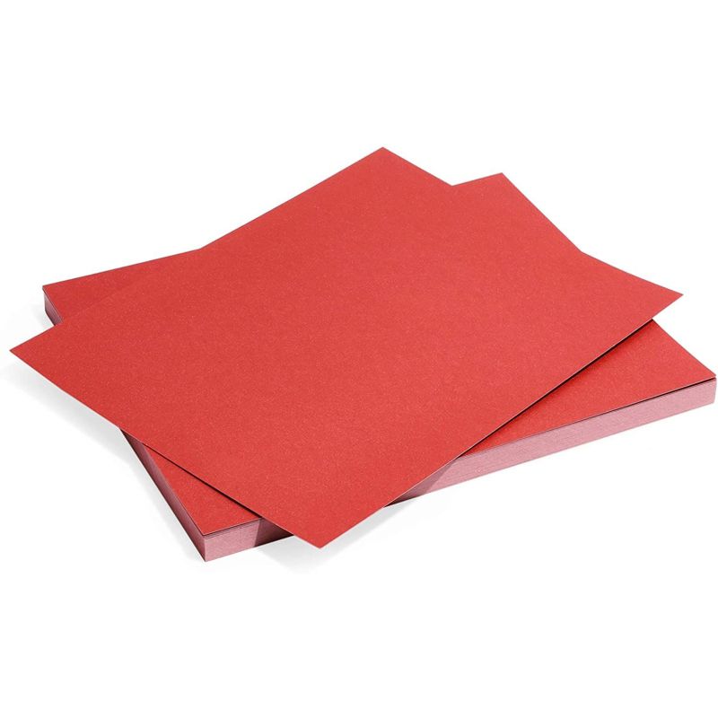 Paper Junkie 50-Pack Red Shimmer Cardstock Paper, Metallic Paper for Arts and Crafts (8.5 x 11 in), 4 of 6