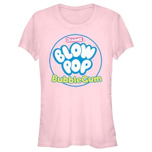 Juniors Womens Blow Pop Bubble Gum Emblem T-Shirt - 1 of 4
