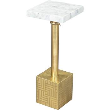 Rumi  Side Table Marble White - ZM Home