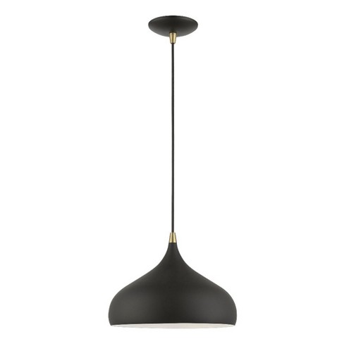 Livex Lighting Amador 1 - Light Pendant in  Textured Black/Antique Brass - image 1 of 2