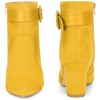 Perphy Women's Buckle Strap Pointy Toe Block Heel Ankle Boots - 2 of 3