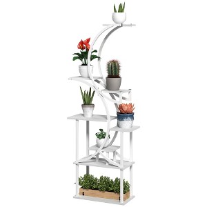Aghana Digitals 8-Tier S-Shaped Indoor Plant Stand, 62" Corner Shelf for Multiple Plants & Decor, - 1 of 4
