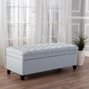 TUYOHW 50" Storage Bench,Tufted End of Bed Ottoman Bench with Lift Top,Ottoman for Living Room,Entryway - 1 of 4