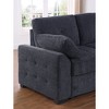 Upholstered L-Shaped Sectional Sofa with Loveseat Sleeper & Storage - 2 of 4