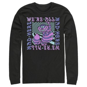 Men's Alice in Wonderland We're All Mad Here Trippy Long Sleeve Shirt - 1 of 4