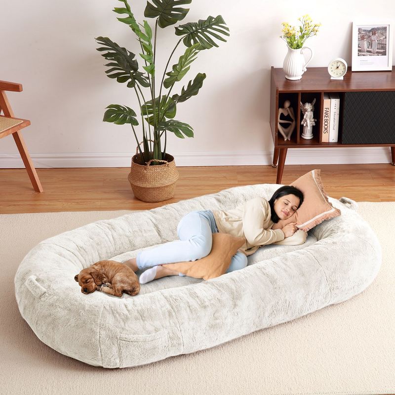 Giant Dog Bed for Men and Women, 75"x48"x14" - Washable & Plush Dog Bed for People, Suitable for Adults£¬Human-Sized Bed, 1 of 9