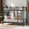 VYNXARIA Twin Over Twin Metal Bunk Bed with Storage - Sleek Black - 2 of 4