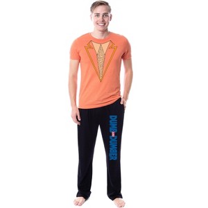 Dumb and Dumber Mens' Harry Lloyd Tuxedo Costume 2PC Sleep Pajama Set Blue - 1 of 4