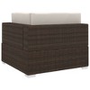 VidaXL Sectional Corner Chair with Cushions Poly Rattan Brown - 4 of 4