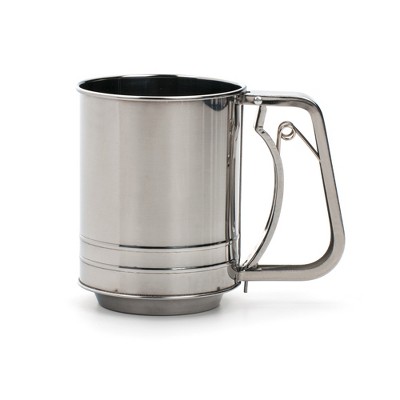 Winco Rotary Sifter, Stainless Steel, 8 Cup, 6.25 Dia : Target
