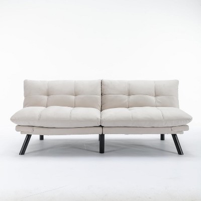 Convertible UNISOAR Foldable Modern Sofa Bed, Futon Lazy Sofa Bed, Lounge Chair Indoor,Light Gray/Blue/Black/Cream/Green/Brown