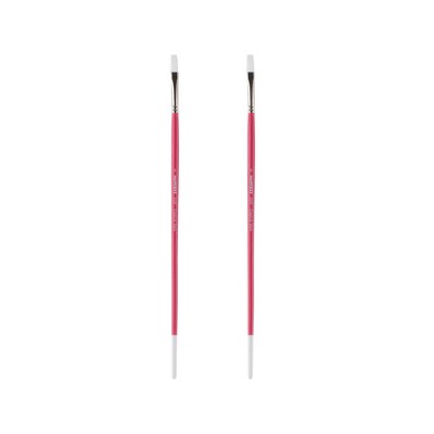 Creative Mark Pro White Soft Filament Acrylic Paint Brushes - Flat  Sets of 2 - Versatile Synthetic Brushes for Acrylic Painting , Gouache, Oils &