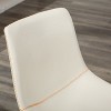 CAVINAS Set of 2 Vintage PU Leather Dining Chairs, Handcrafted Metal Frame in Antique Brown with Black Iron Legs - 3 of 4