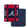 MLB Atlanta Braves Reverse Block Double Sided Ultra Cozy Blanket - 3 of 3