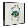 Stupell Industries Blue Sea Crab Over Beige Soft Watercolors Framed Giclee Art - 2 of 4