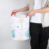 Unique Bargains Folding Flower Pattern Laundry Basket 13.39"x15.75" White 1 Pc - 2 of 4