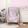 NoJo Sugar Reef Mermaid Pink, Aqua, Gray Super Soft Cuddly Plush Baby Blanket - 4 of 4