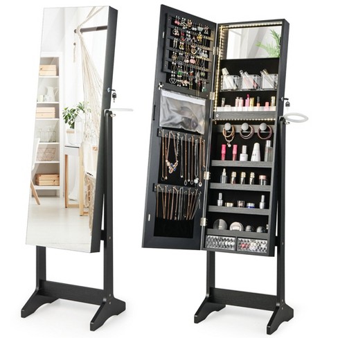 Mirror jewelry deals cabinet full length