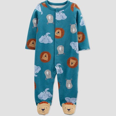 Image of Carter's Just One You® Baby Boys' Safari Interlock Sleep N' Play - Blue Newborn