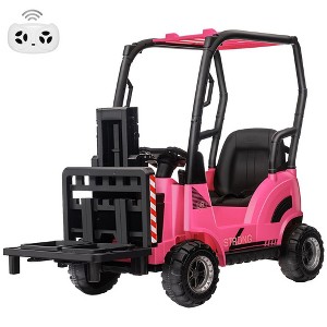 12V Kids Ride on Forklift Car, Electric Ride On Forklift with Remote Control, 2 Speeds, Music, USB, MP3 and Low-Power Alarm - 1 of 1