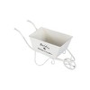 YUHAO Decorative Disressed Wheelbarrow Planter for Indoor Outdoor Home Garden Decor - 11.5"x 4"x 7",Metal,White - 4 of 4