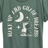 Women's - Peanuts - Wake Up And Chase Dreams Short Sleeve Graphic T-Shirt - 2 of 4